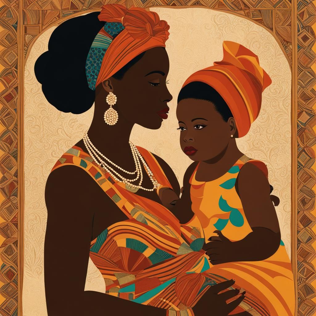 Mother and Child: Harlem Renaissance Portrait