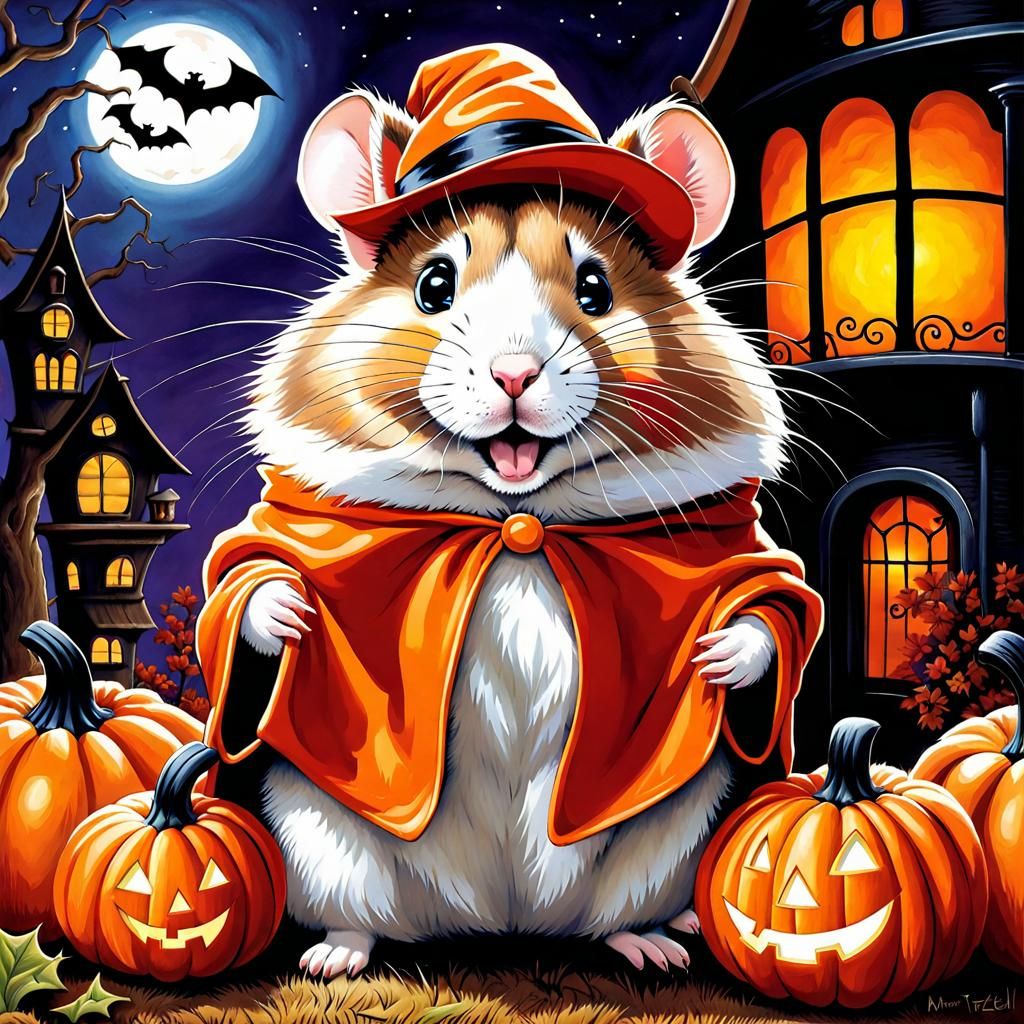 Hamster's Halloween: A Ghibli-esque Treat