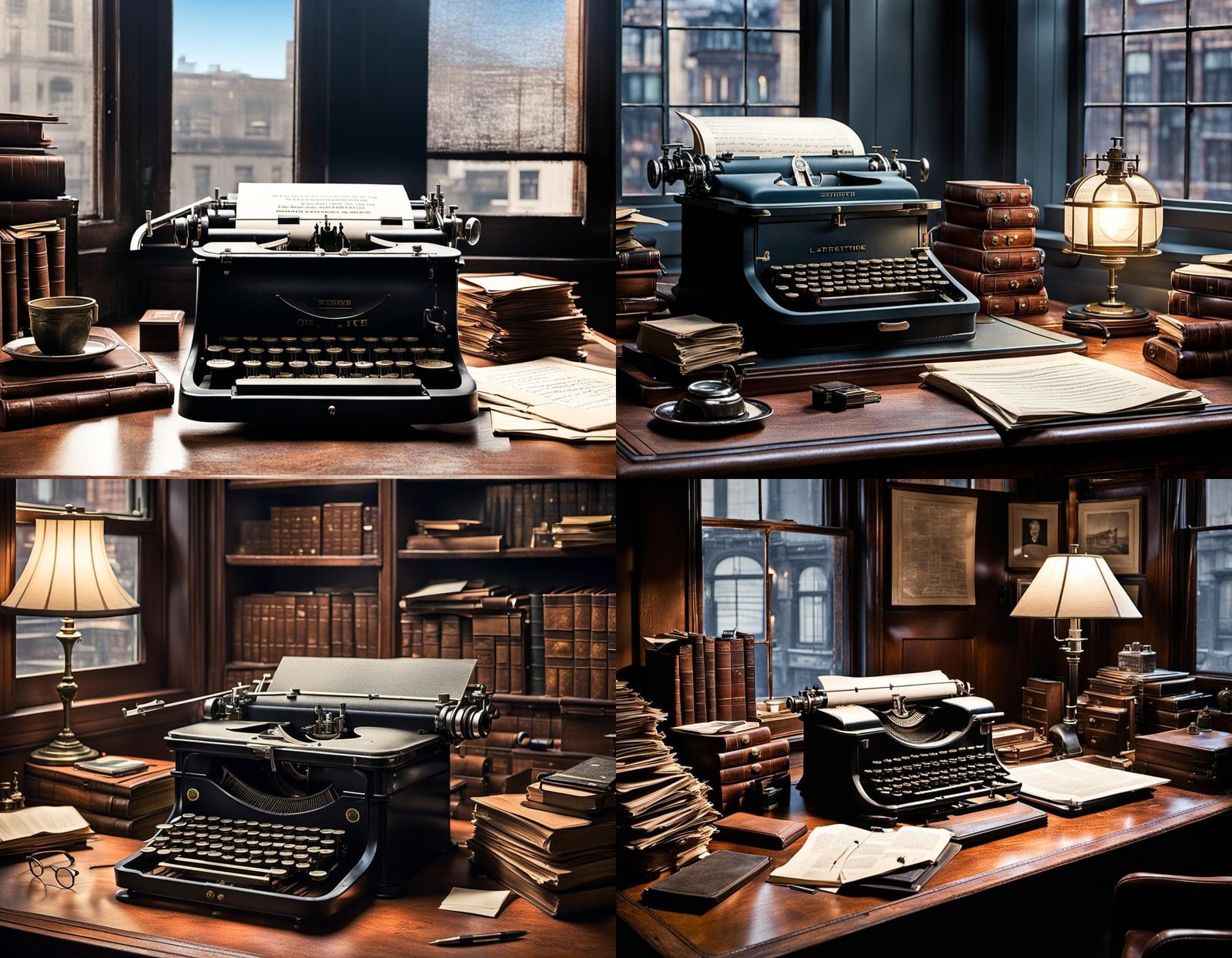 1920s Private Detective Office With Typewriter