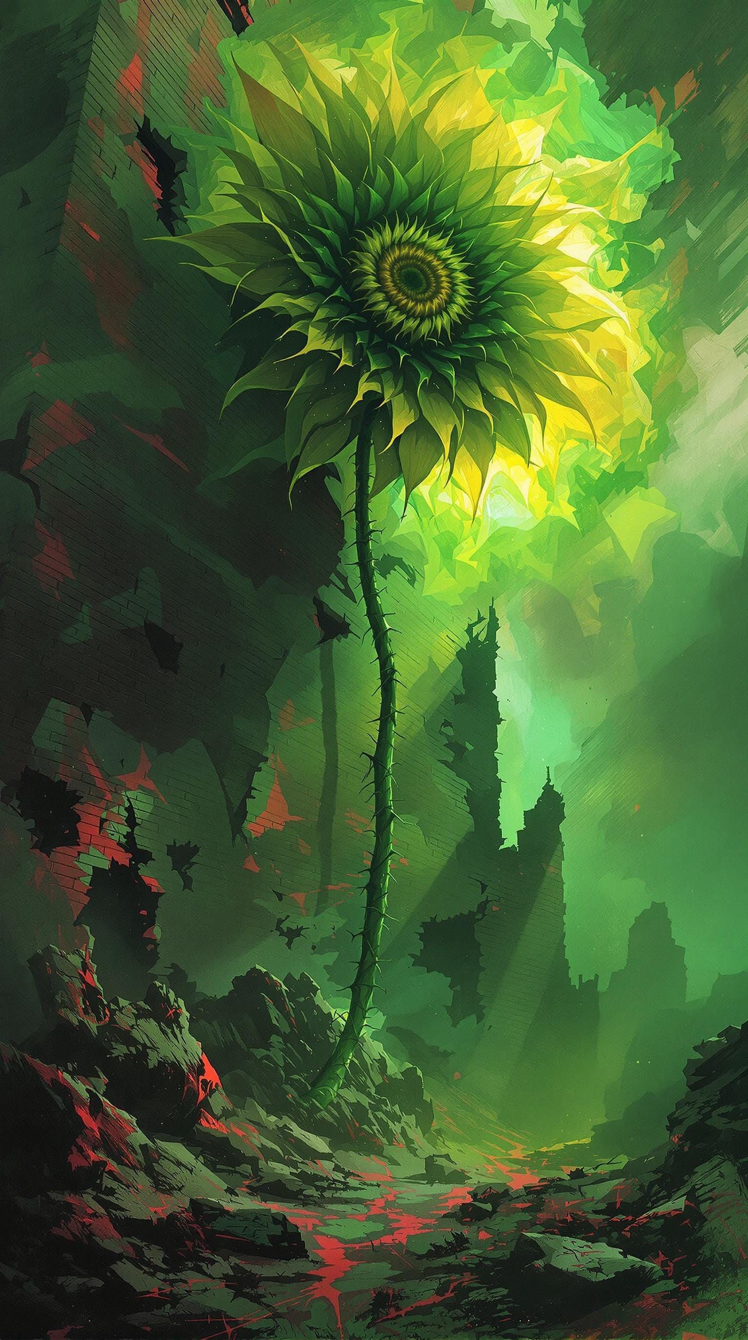 Surreal Post-Apocalyptic Daisy Rises from the Ruins