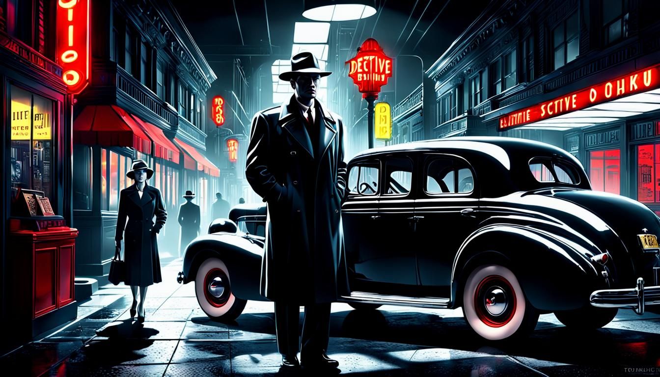 Film Noir Detective in Sin City Style