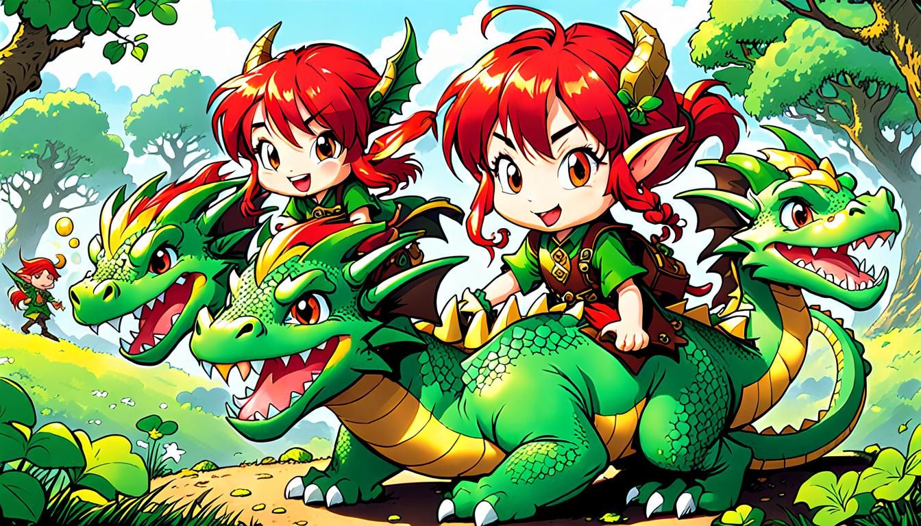 Mystical Girl Adventurer in Whimsical Fantasy World