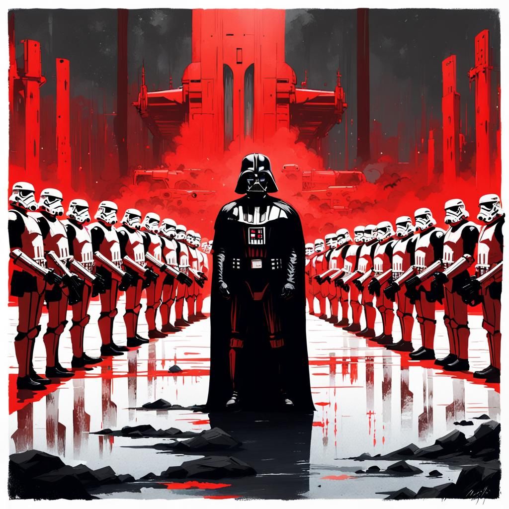 Darth Vader in 1920s Polish Art Style
