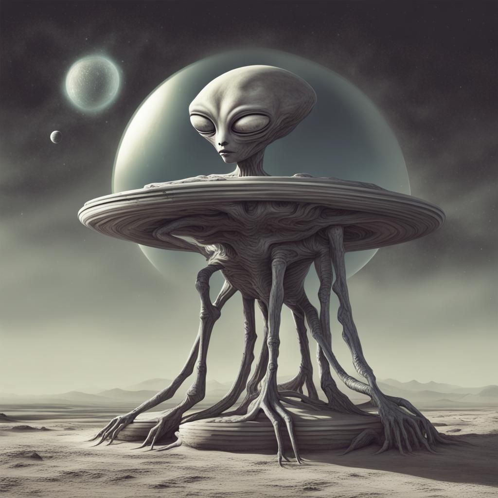 Enigmatic Extraterrestrial Being Illustration