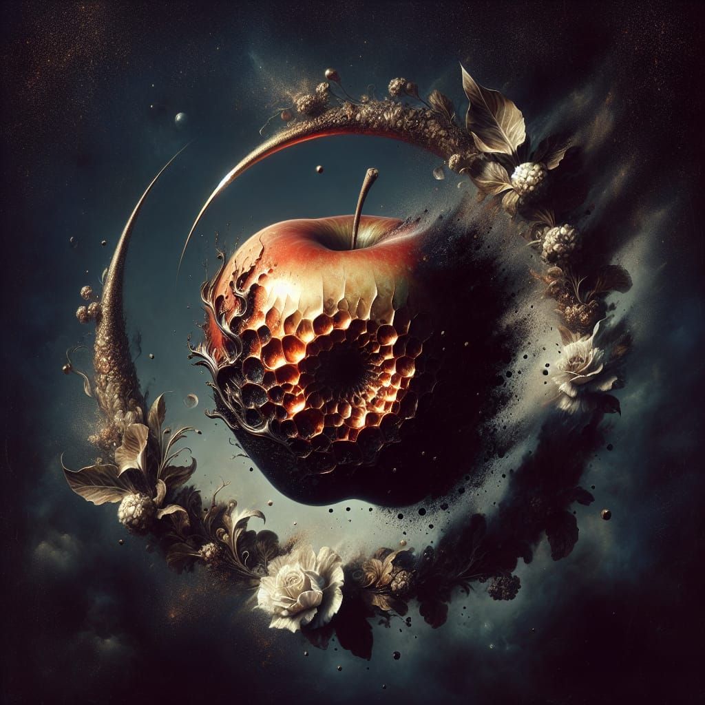Surrealism Meets Photorealism in the Dark Apple of Discord
