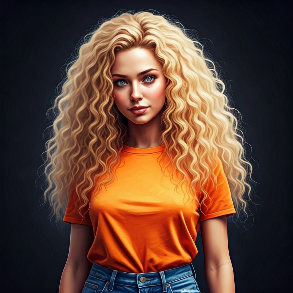 Confident Woman with Grey Eyes in 3D Digital Art