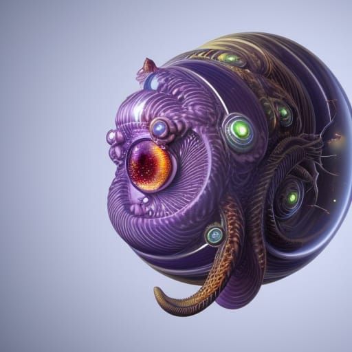 Exotic Space Worms with Dramatic Lighting