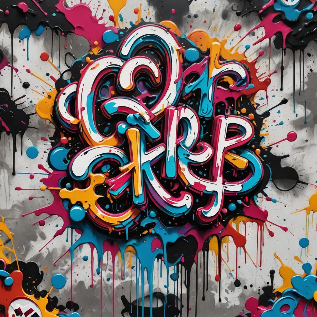 Colorful Graffiti Art in Ultra Detailed Splash Style