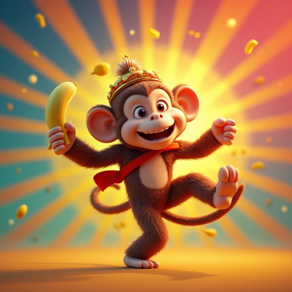 Monkey King Launches Banana: 3D Digital Art