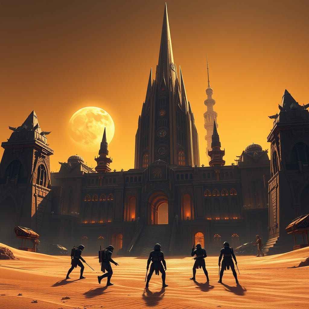 A Colossal Fortress Rises from Tatooine's Endless Sands in a...