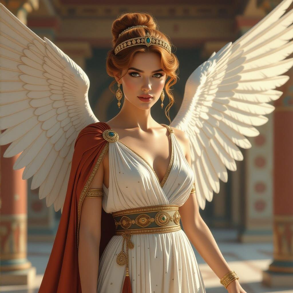 Etruscan Goddess Lasa in Ancient Palace