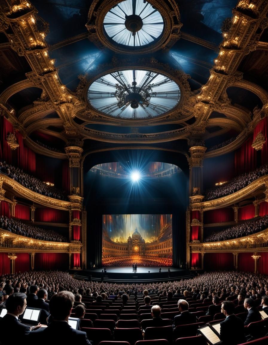 Opera House with Clockwork Mechanism: Volumetric Detail