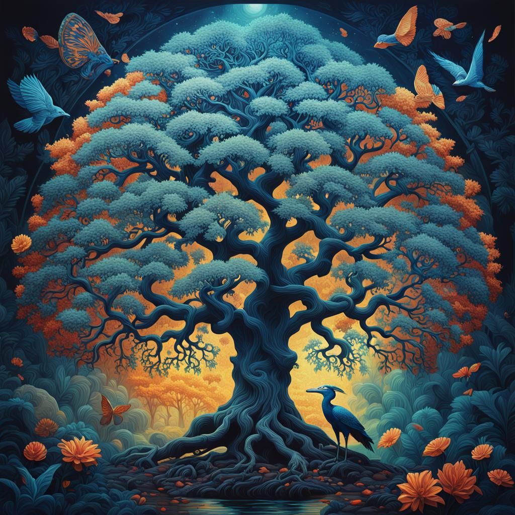 Mysterious Tree of Life Diamond Painting
