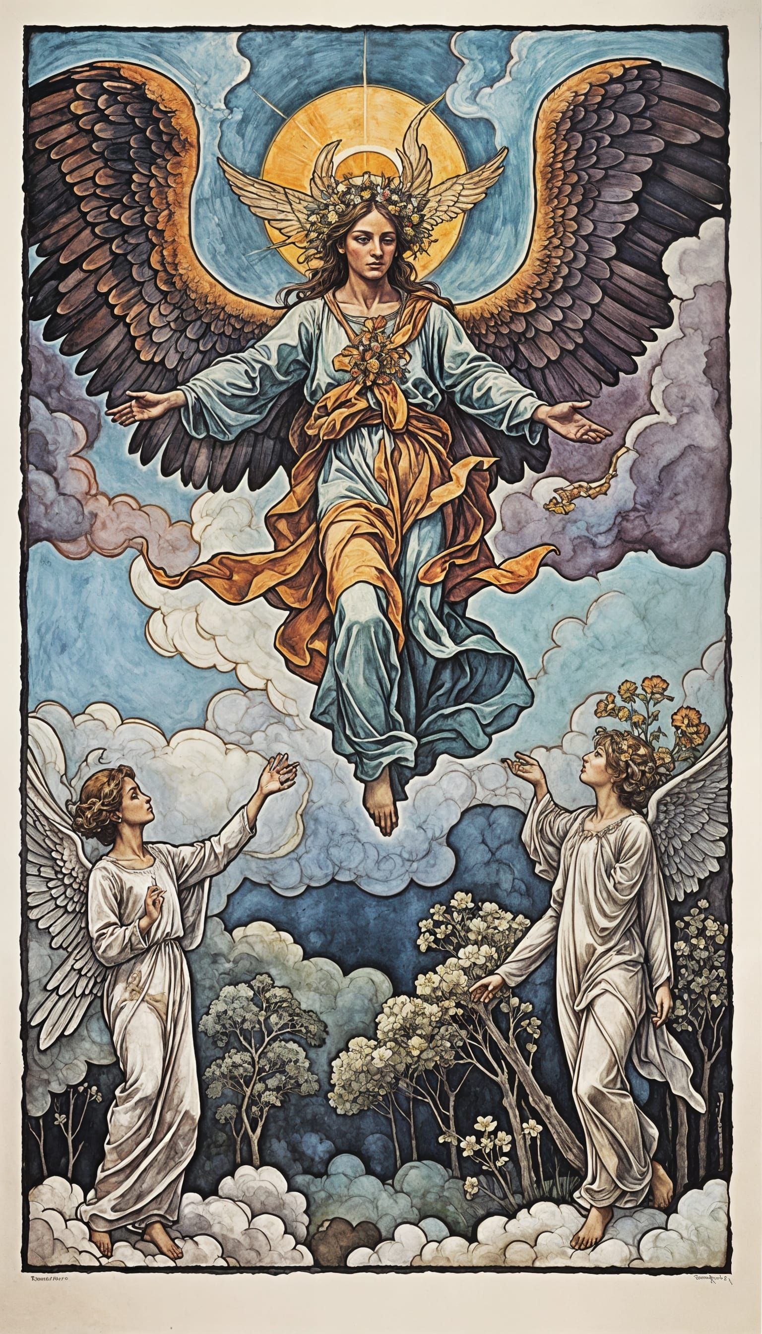 Mystical Resurrection in Vibrant Colors