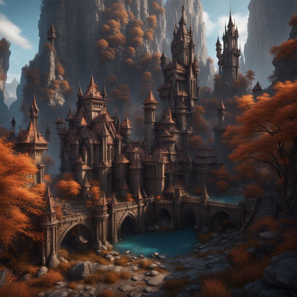 Fantastical Matte Painting in Deep Color
