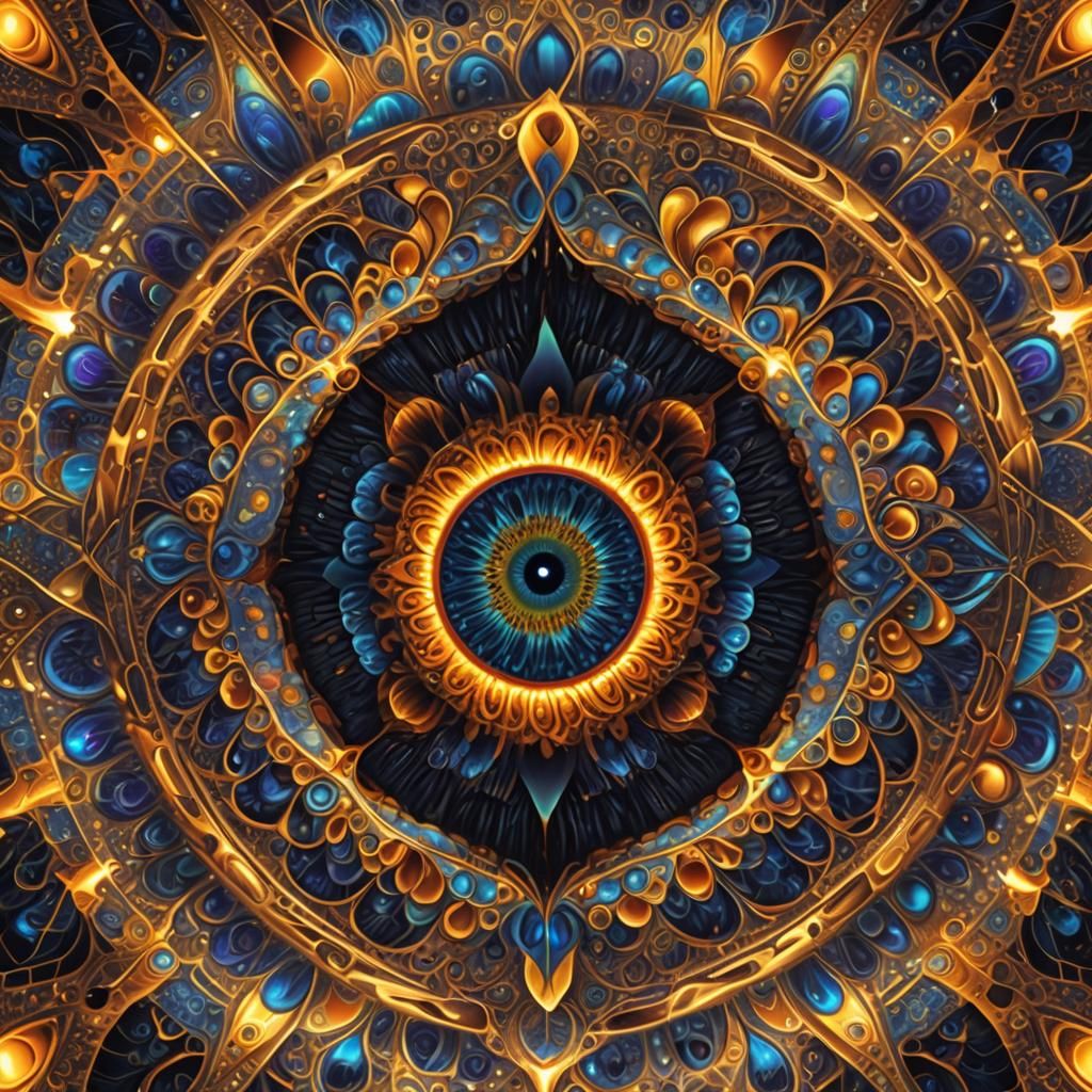 Mesmerizing Fractal Eye Digital Art in 8K
