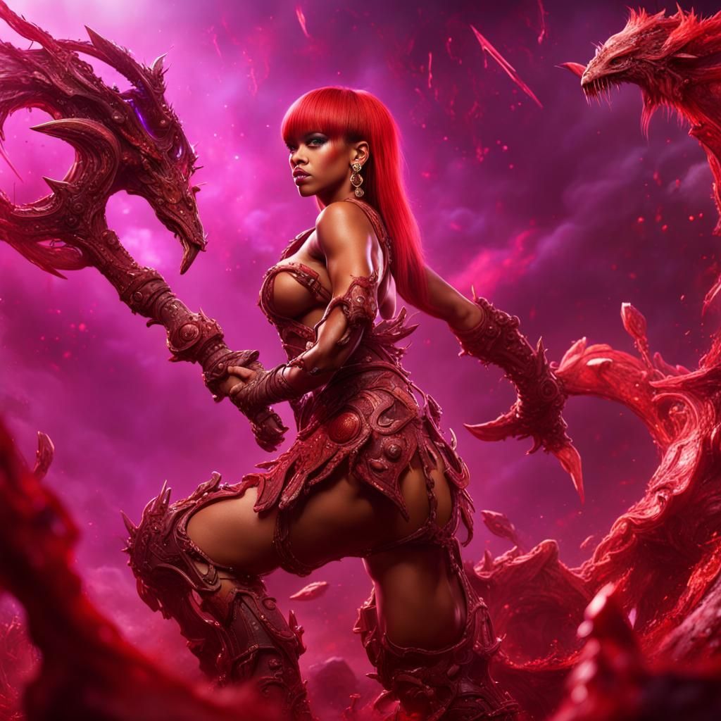 Zerg Queen Rihanna Battles Red Card Queen
