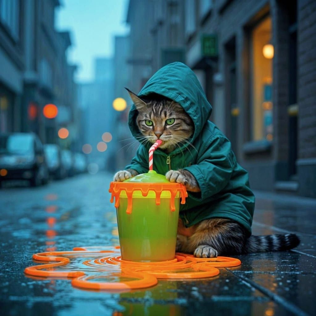 Goblin Licking Lips on Fluorescent Jelly