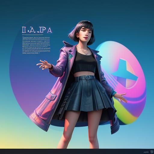 Dua Lipa as 3D Digital Art