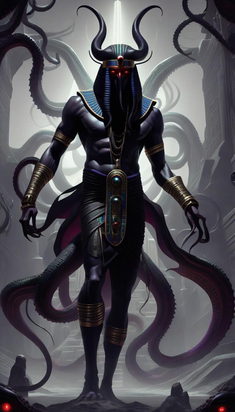 Dark Faceless God as Egyptian Pharaoh