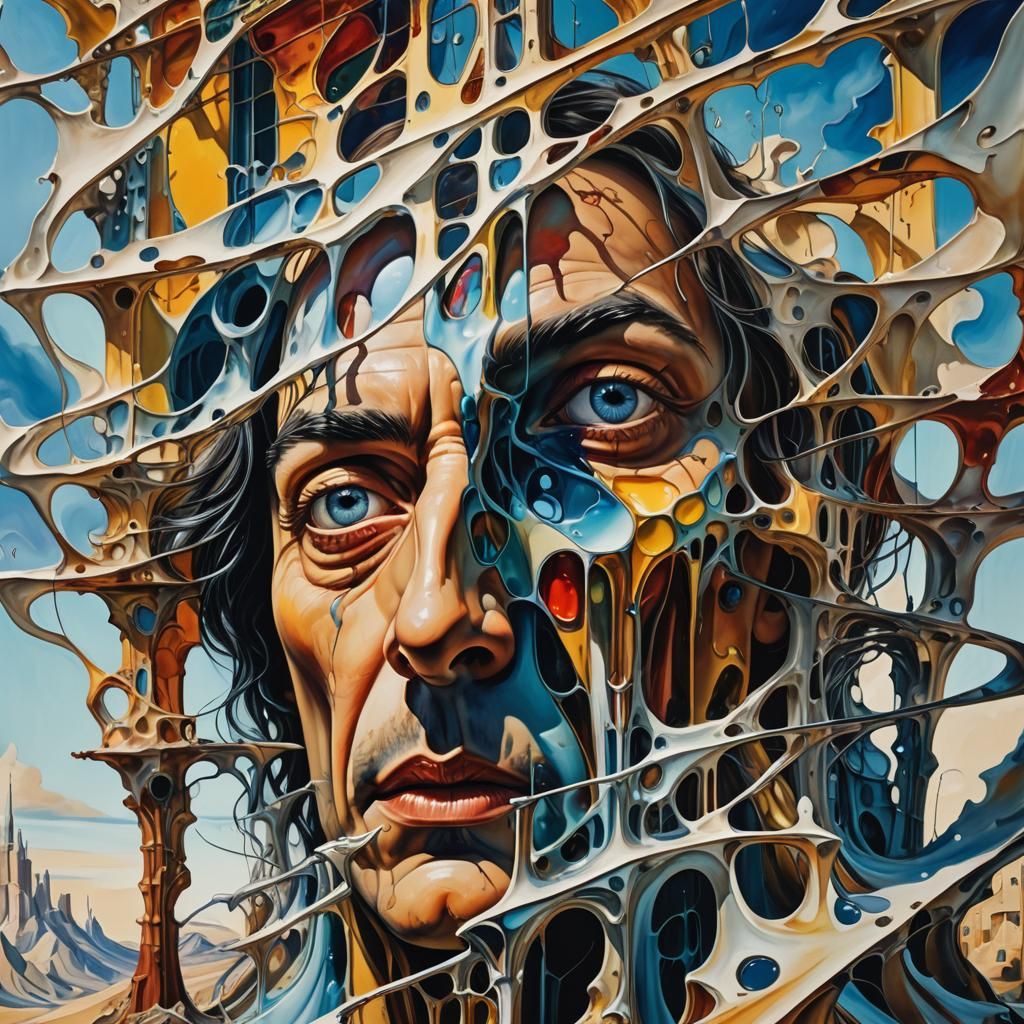 Surreal Impossible Architecture in Oil Painting Style