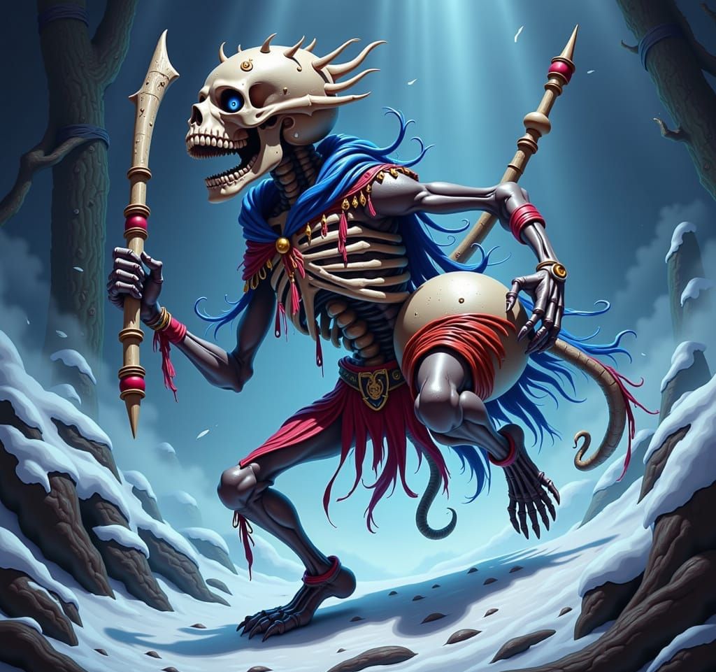 Ahkiyyini: Alaskan Skeleton Spirit of Inuit Folklore