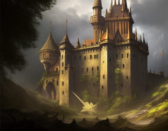Epic Medieval Castle Concept Art in 8K