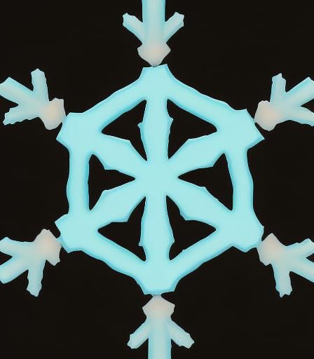 Detailed Blue Snowflake: A Winter Icon