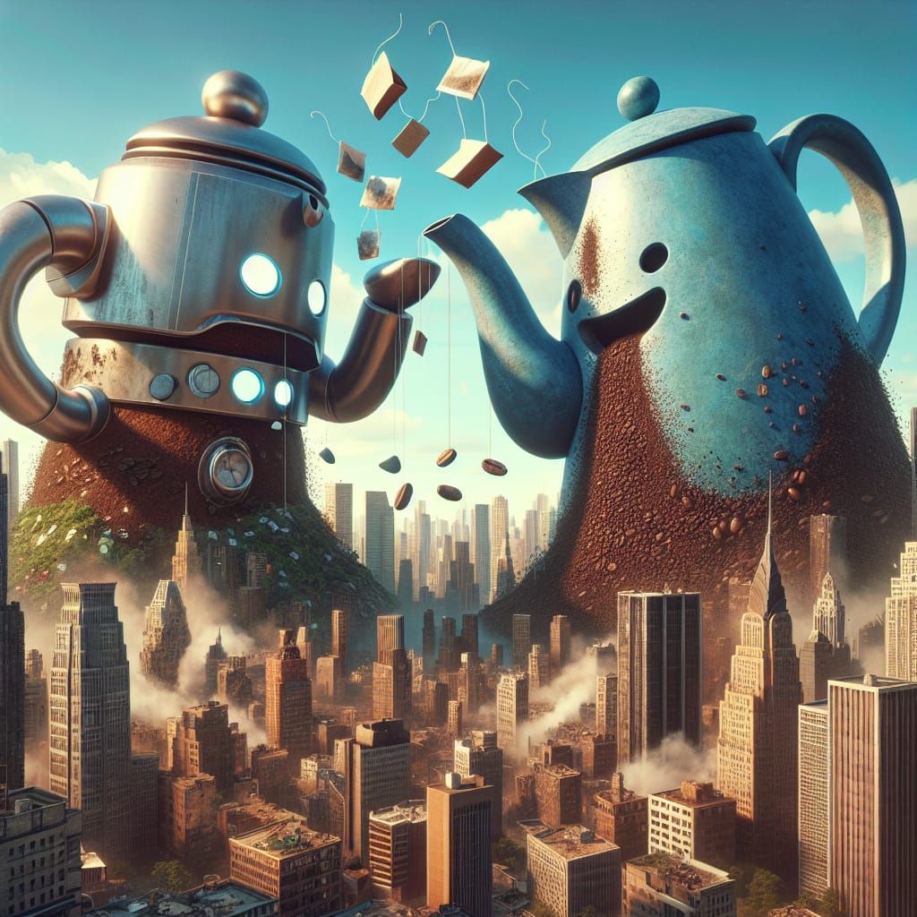 Epic Coffee vs Tea Battle in Metropolis
