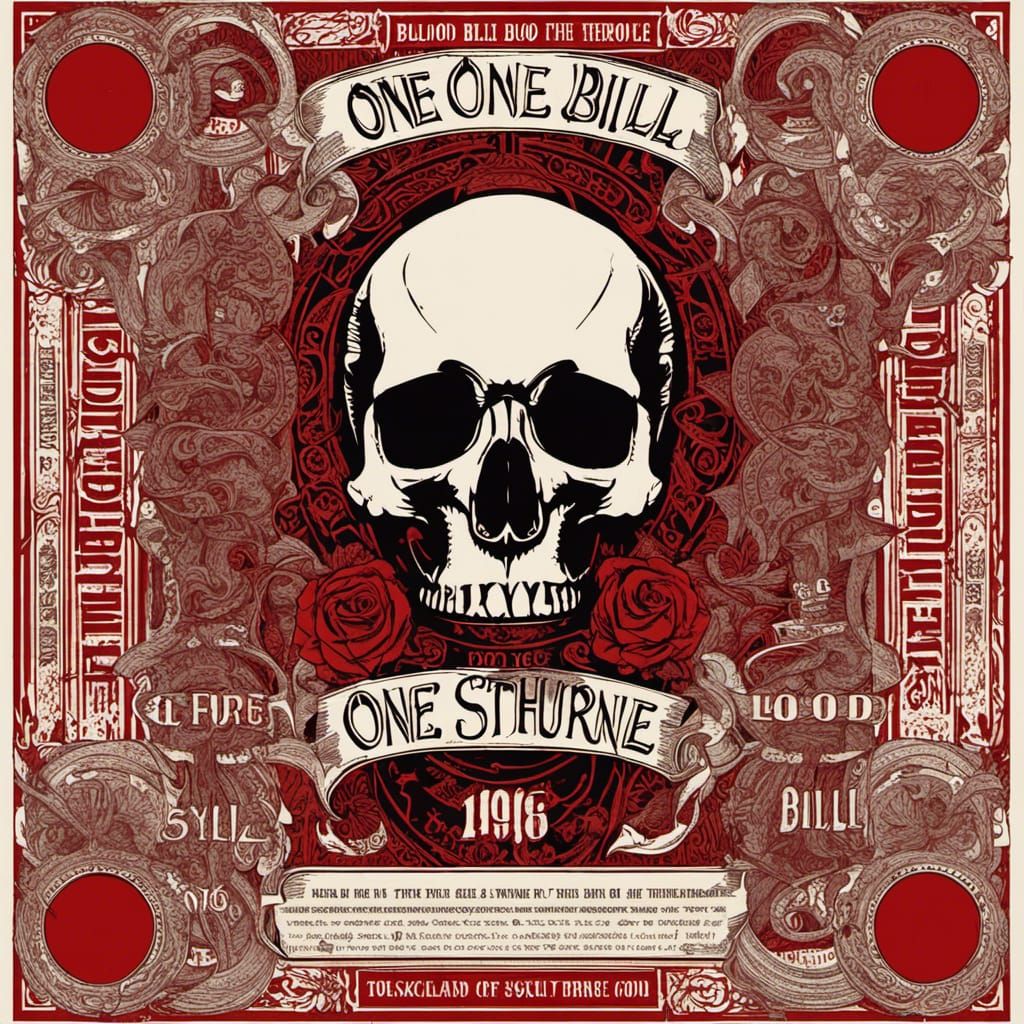 Stylized Typographic Art: One Skull Bill
