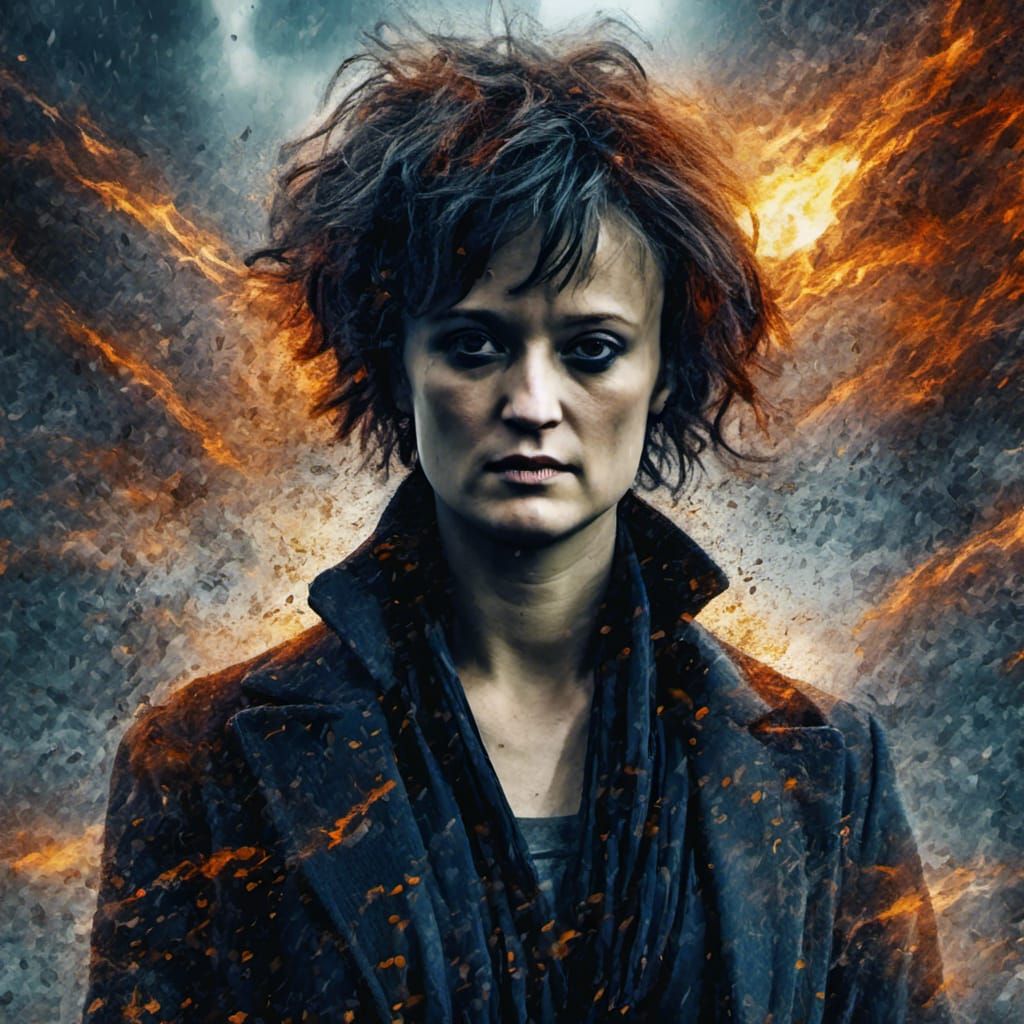 Glitch TARDIS in Graffiti Splash Art