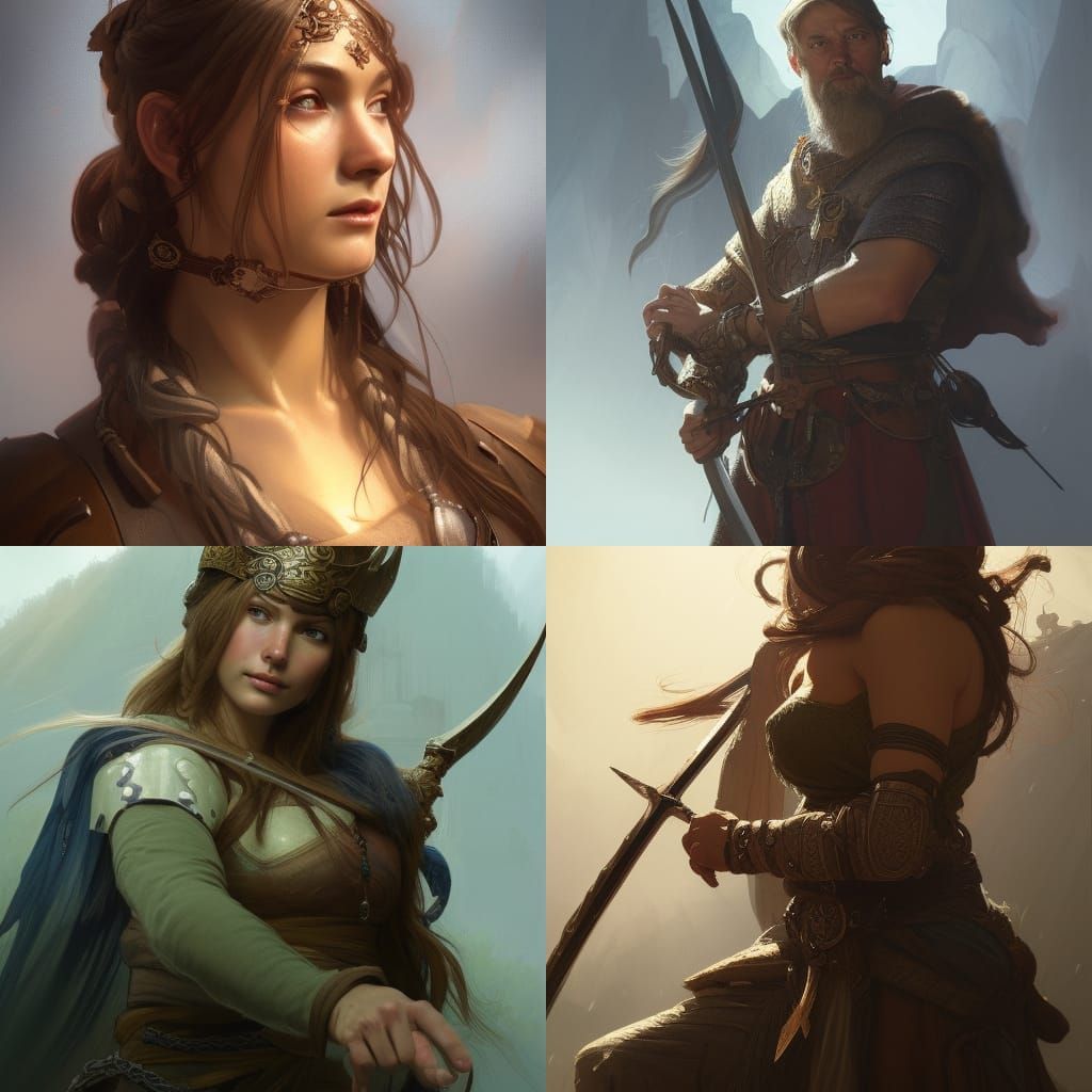 Viking Noble Ranger Portrait in Hyperdetailed Digital Art