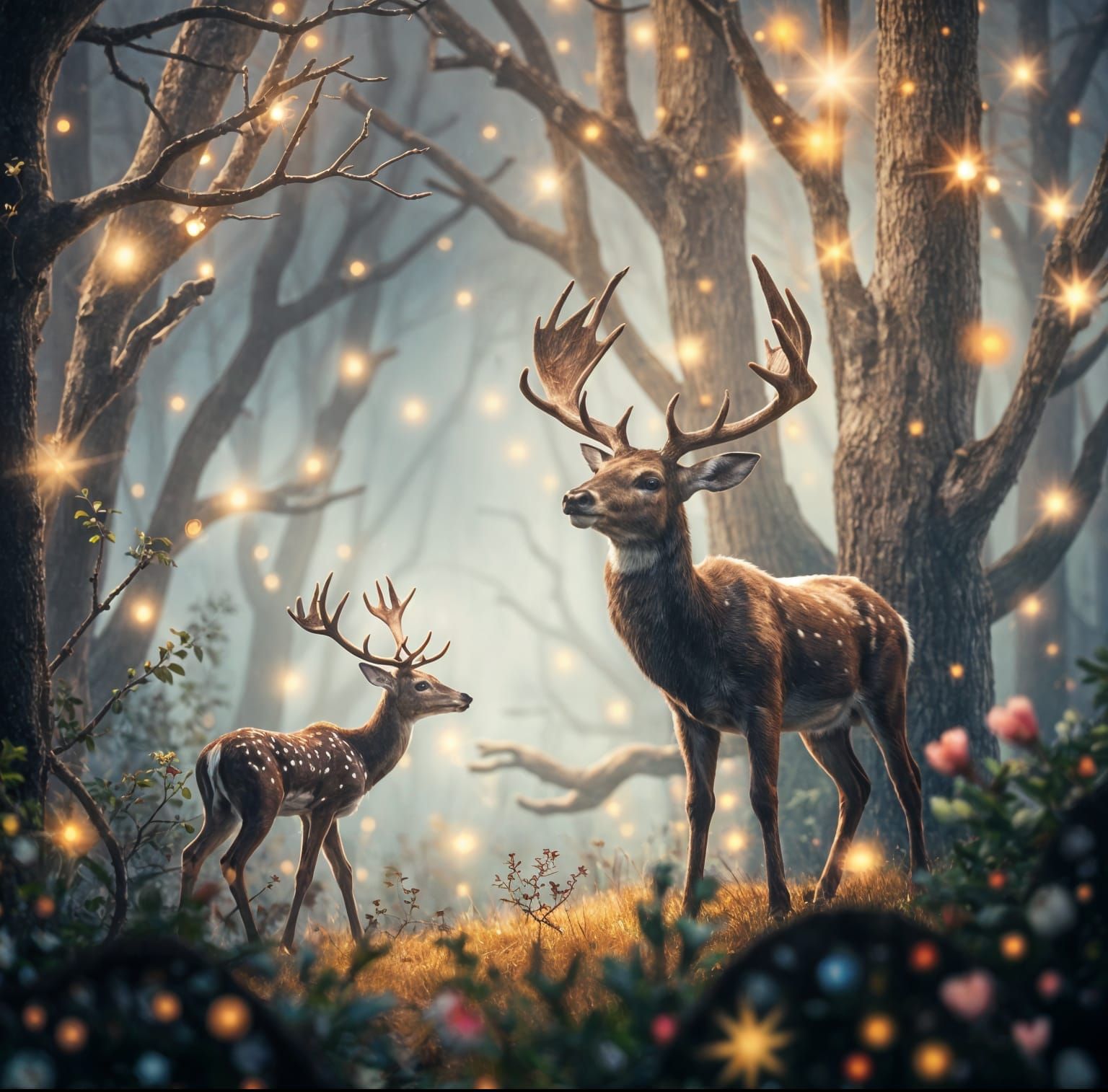 Mystical Deer in the English Countryside