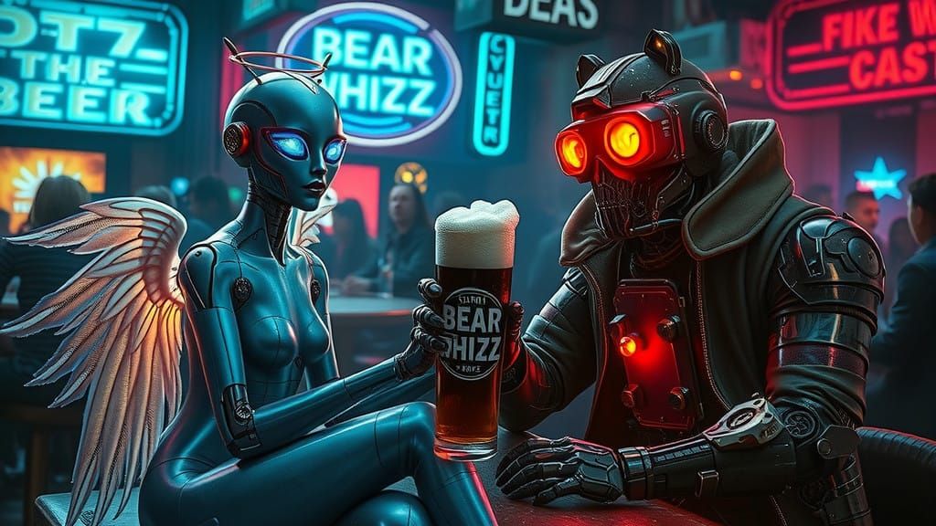 Curvaceous Android Angel and Robo-Detective Share a Futurist...