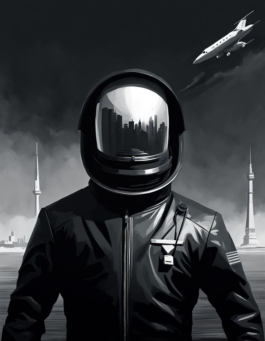 Retro-Futuristic Cityscape in Digital Art Style