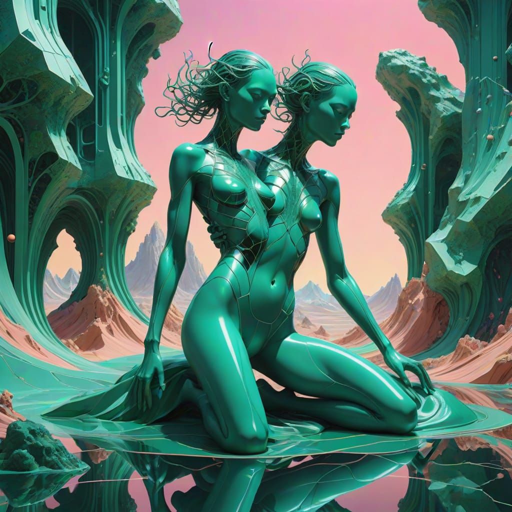 Ethereal Being in Surreal Dreamscape