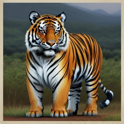 Majestic Tigers Roam Free in the Wild