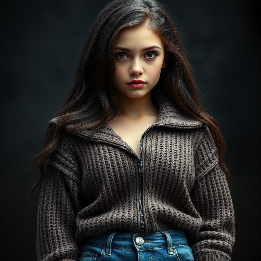 Teenage Girl Portrait with Vampiric Aura