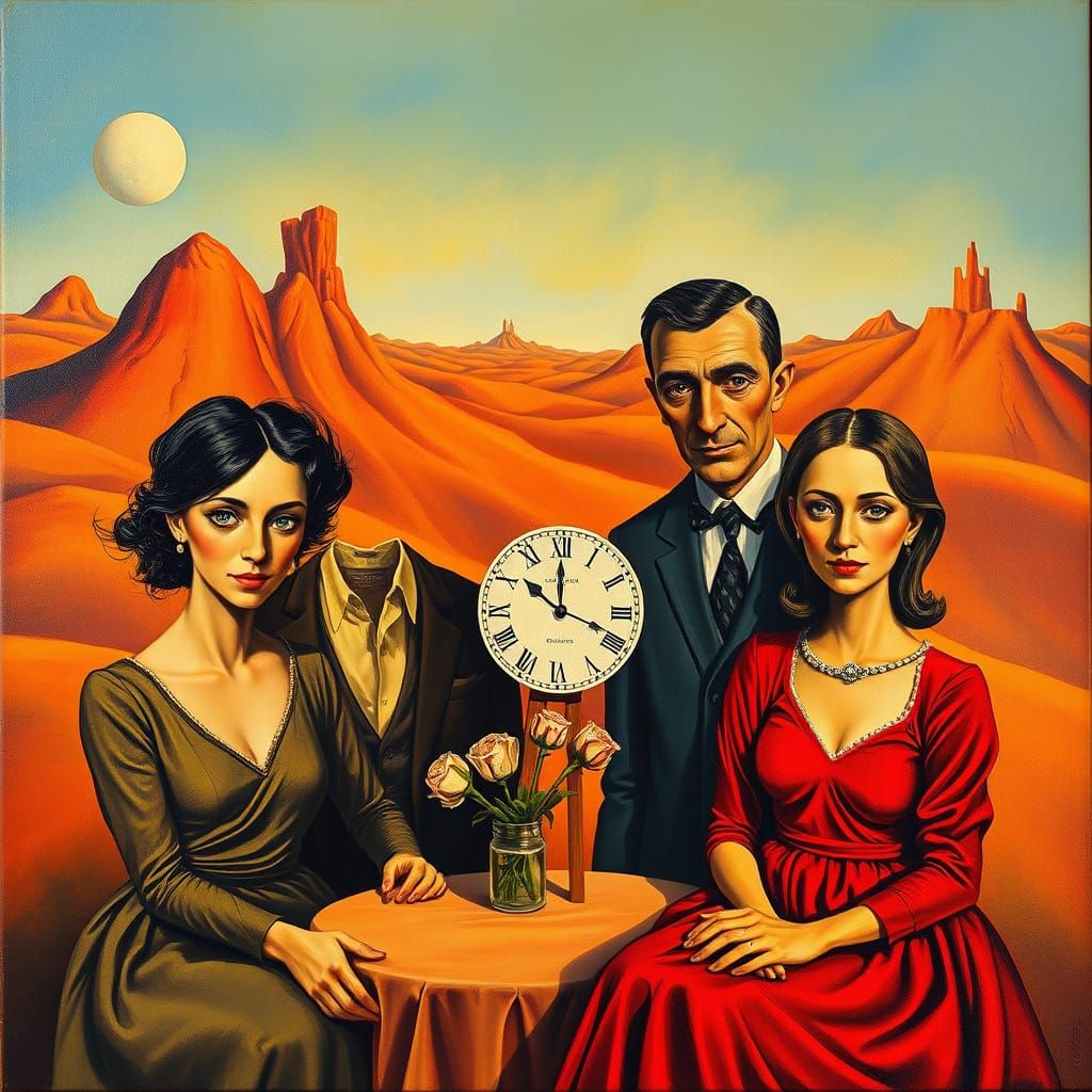 Surreal French Family Portrait in Golden Hour Light