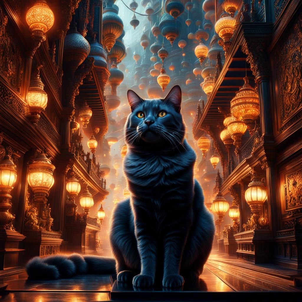Epic Cinematic Cat Digital Matte Painting