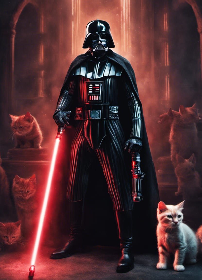 Darth Vader Armor Portrait with Lightsaber