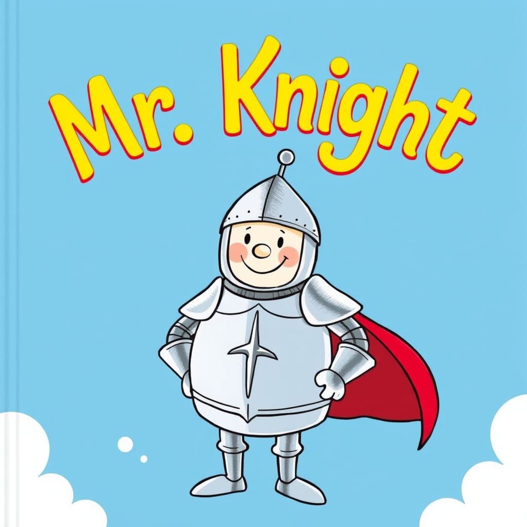 Cheerful Mr. Knight Book Cover in Vibrant Colors