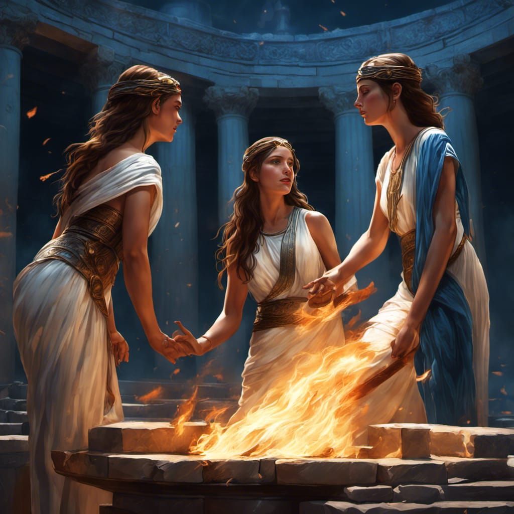 Amazon Priestesses Celebrate Fire Ritual in Ephesus
