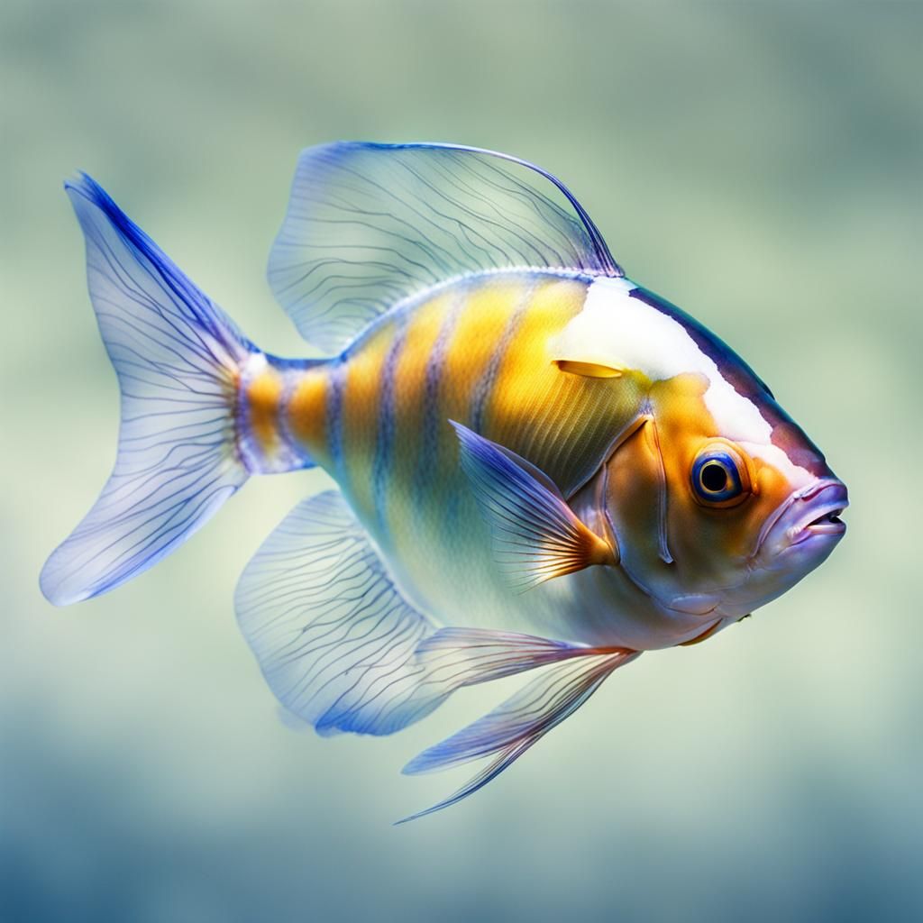Translucent Fish Swimming Underwater