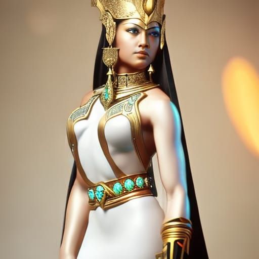 Egyptian Goddess Bastet in Hyperrealistic Style