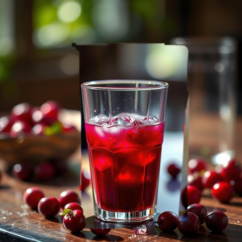 Mouth-Watering Cranberry Juice in Professional Photography