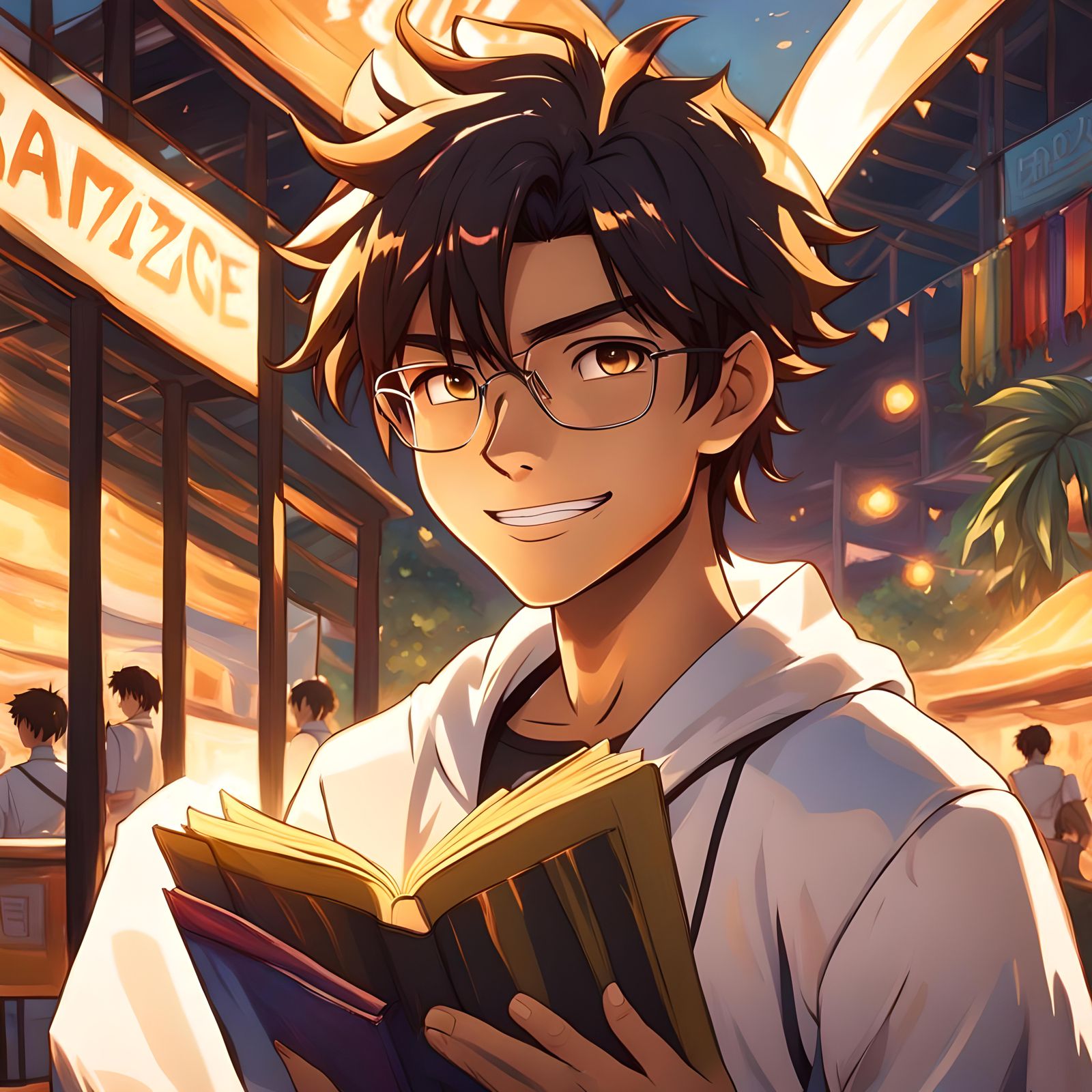 Anime Style Teen Boy at Amazon Fair Booth