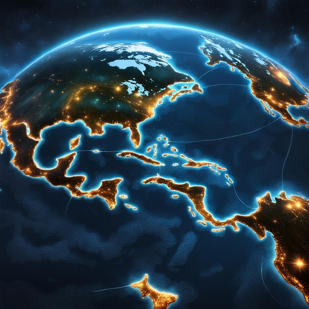 Fantastical Star Map Night in Deep Color