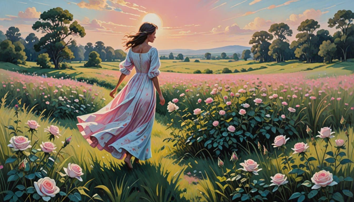 In the rose meadows