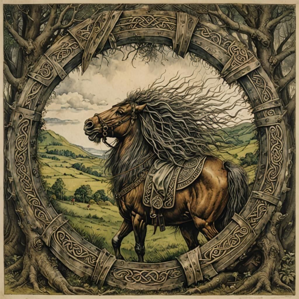 Ancient Oak Forest in Durer Style